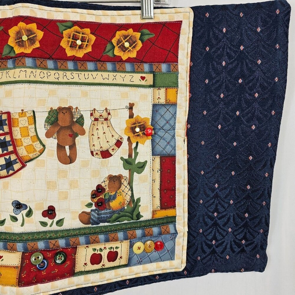 Handmade 2PC Pillowcase‎ Quilted Country Charm MFH Decor Leslie Black Cranston - Picture 8 of 16